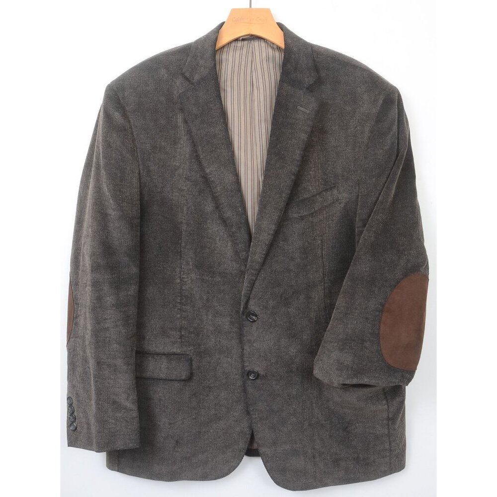 Chaps Corduroy Blazer Sport Coat Elbow Patches Men's 44R Preppy Old Money